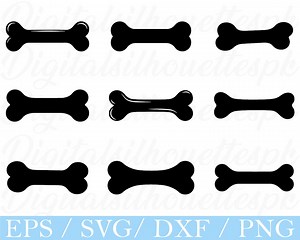 Dog Bone Svg, Dog Bone Silhouette, Dxf, Png - Etsy