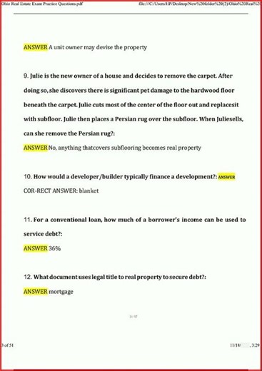 Ohio Real Estate Exam Practice Actual Questions And Verified video
