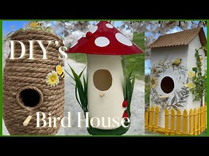 3 IDEAS TO DECORATE YOUR GARDEN!! ♻️Bird House♻️ TRANSFORM YOUR GARDEN! with RECYCLED BIRD HOUSES