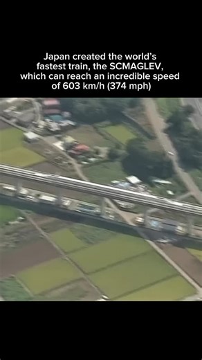 Japan created the world’s fastest train, the SCMAGLEV, which can reach an incredible speed of 603 km/h (374 mph). 🚄 | Wander in Japan