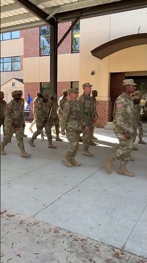 Basic Training Soldiers at Fort Jackson South Carolina, marching to their next mission!