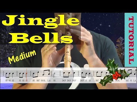 Jingle bells - Tutorial flauta con partitura | Karaoke instrumental