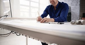 Civil Engineer Drawing Architecture Plan Blueprint And Design