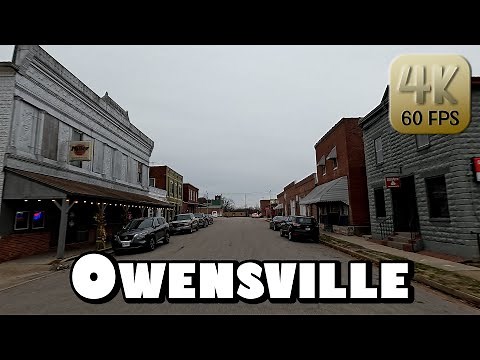Driving Around Small Town Owensville, Missouri in 4k Video