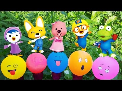 Kids Fun Game! Finding Colorful Balloons with Pororo Surprise Toys