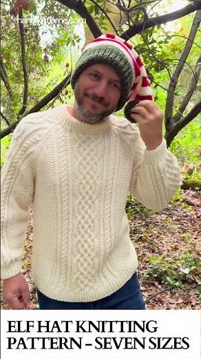Free Elf Hat Knitting Pattern – Striped Christmas Hat In 7 Sizes