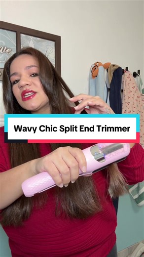 The Wavy Chic Split End Trimmer is your go-to tool for repairing the look of damaged hair by safely removing split ends while keeping length intact. Designed for all hair types, this easy-to-use split end cutter glides smoothly through strands to help reduce frizz, improve manageability, and create a smoother, healthier-looking finish. Perfect for maintaining salon-fresh results at home, the Wavy Chic Split End Trimmer is ideal for anyone struggling with dry, brittle, or over-processed hair. Hel