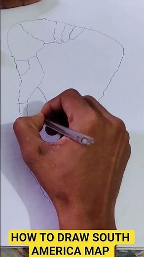 HOW TO DRAW SOUTH AMERICA MAP #southamerica #worldmap #mapping #map #mapvideo #americas