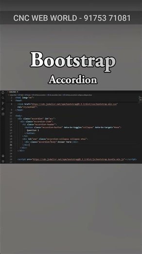 Bootstrap - Accordion #frontendcourse #bootstrap #computer