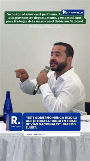 "This administration never did what it was supposed to do regarding national roads": Erasmo Zuleta