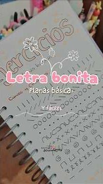 Ejercicios para letra bonita 🩷 #lettering #cuadernosbonitos #aesthetic #notasbonitas #letrabonita