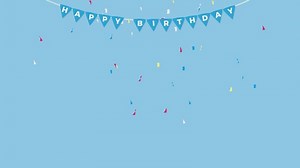 Download Happy Birthday Celebration Animation with Hanging Text Confetti Festive Birthday Background Falling Confetti Vibrant Birthday Greeting Joyful Happy Birthday Scene Birthday Banner Confetti Falling for free