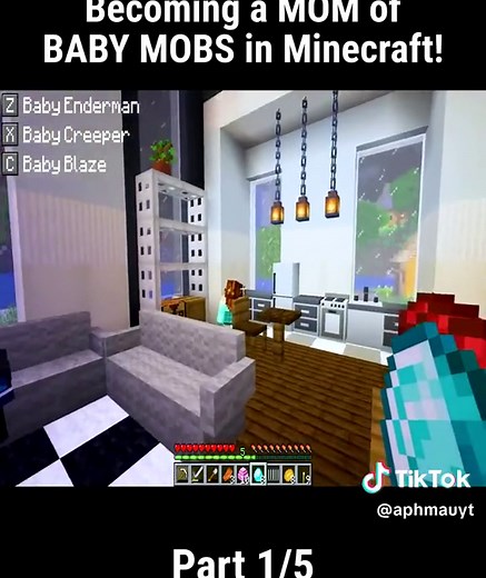Becoming a MOM of BABY MOBS in Minecraft! - Part 1-5 #minecraft #aphmau #fypシ #fyp