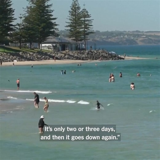A record-setting heat wave is sweeping across large swaths of Australia, sending residents to the beach for relief. Forecasters have warned that the severe heat could lead to dangerous fire conditions. https://nyti.ms/3L62bTt | The New York Times