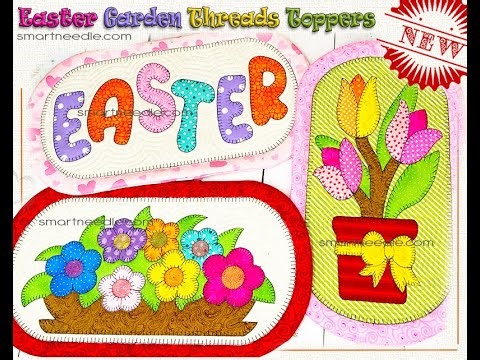 Easter Garden Threads Embroidery Quilt Table Toppers Applique