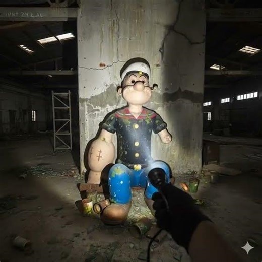 Finding a Creepy Popeye Statue in an Abandoned Warehouse ⚓️😱