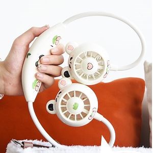 [Hot Item] Portable Handheld Fan Rechargeable Neck Fan Air Cooling Battery Charging Mini Personal Hand Held Handy Fan