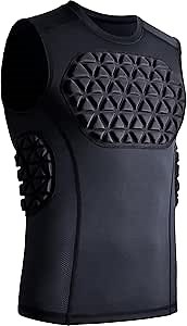 Youth Baseball Football Chest Rib Protector Padded Compression Shirt Support Softball Lacrosse Heart Sternum Guard