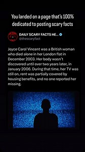 Her remains were found in a decomposed state, surrounded by wrapped Christmas presents. The case shocked many and highlighted extreme social isolation. | thescaryfact