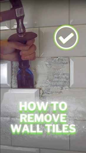 How to Remove Tiles in Less Than a Minute! (WALLS) #shorts #howto #tiles