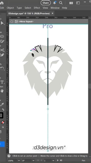 Tips for Using Mirror to Draw Logo #d3design #illustration #adobeillustrator #design #adobe