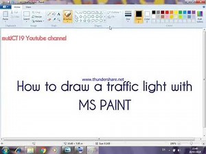 Learn How to Draw a Traffic Light with MS Paint | Easy Step-by-Step | MS PAINT
