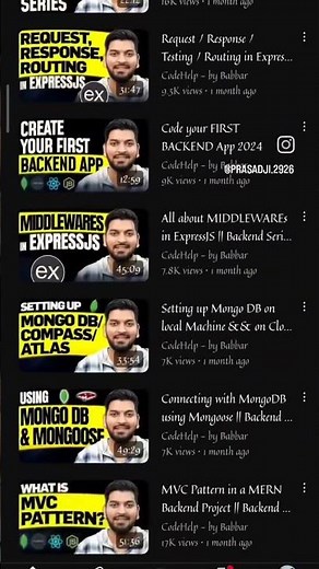 Mern stack playlist by love babbar. #mernstack #codehelp #coding #codingresources