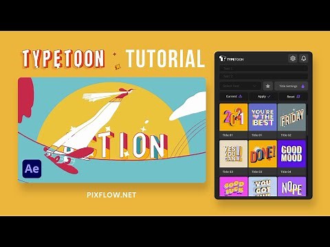 Typography text animation tutorial using TypeToon free plugin | With 20% OFF Code