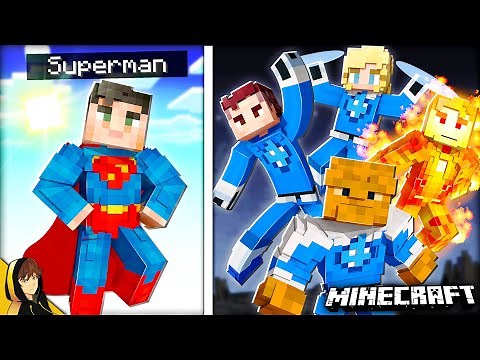 Adding both SUPERMAN & FANTASTIC FOUR to Minecraft... CRAZY HYPE!