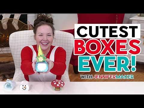 Make Small Paper Keepsake Boxes | Gnome, Mushroom, Snowman, Snowflake Window Box