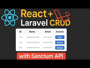 React + Laravel CRUD App with Sanctum API 🔐 | Full Stack Project Tutorial in Hindi
