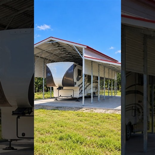 16x40 RV Metal Carport With Lean-To By Boss Buildings