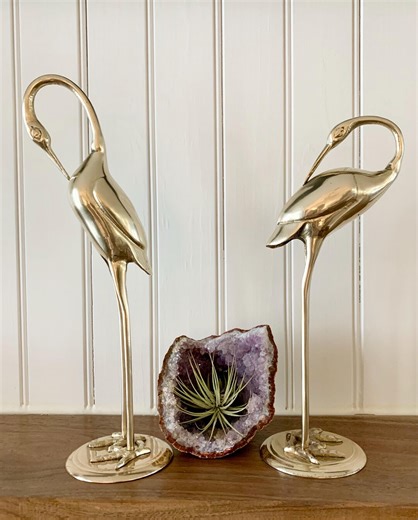 Vintage Brass Cranes, Egrets, Herons: Mid-century Bird Lover Gifts - Etsy