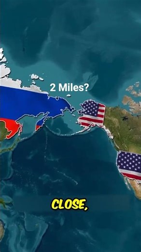 The US and Russia Are Only 2 Miles Apart 😳 #shorts #maps #geography #facts