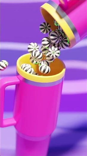 Beetlejuice Pumpkin Pour — Ultra Satisfying Cup to Cup 🧪🎃 Loop 143 #shorts #satisfying #halloween