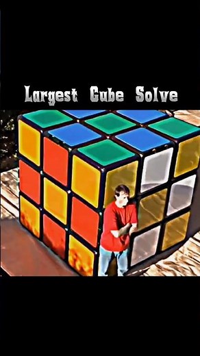 World’s BIGGEST Rubik’s Cube Solve 😱 | Tony Fisher (UK) 2.02 M Giant Cube 🧩 #worldrecord #rubikscube