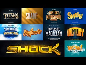 Top 10 Editable 3D text effect vector eps file || How to edit text effect in vector eps file