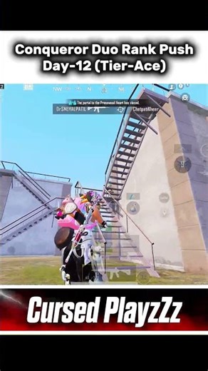 Conqueror DUO Rank Push (Day-12)💛 @cursedplyzZz #bgmi #viral #ytshorts #pubg #rankpush #conqueror
