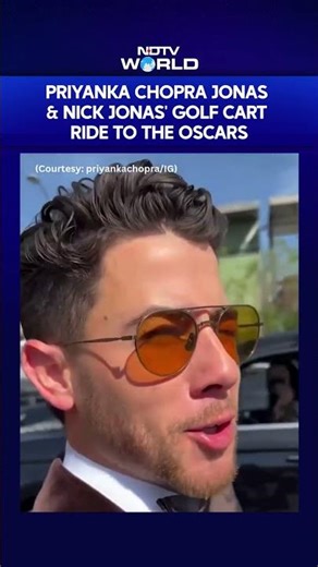 Priyanka Chopra Jonas & Nick Jonas' Golf Cart Ride To The Oscars