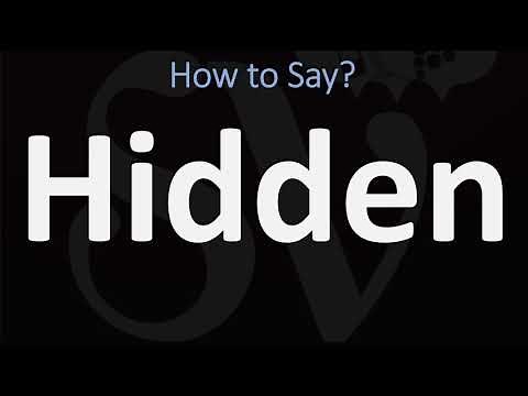 How to Pronounce Hidden? (CORRECTLY)