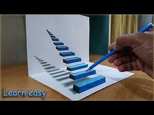 3D steps in paper | illusion Trick art | step by step pencil drawing #opticalillusion #3d