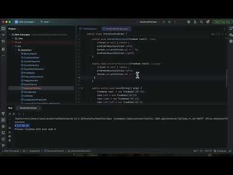 Tree Traversal : InOrder and PostOrder-Coding