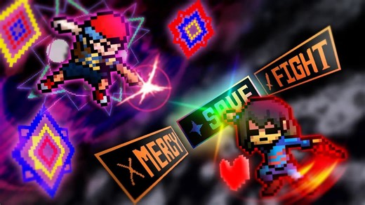 【UT X EB/授权代发/像素动画】Ness VS Frisk（BY：DeLite Animations）