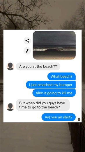 WHEN A CAR ACCIDENT LOOKS LIKE A BEACH VACATION! 🚗🏖️ #shorts #funny #textingstories