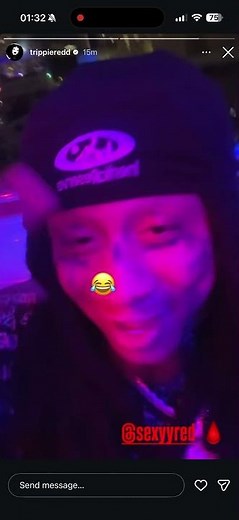 Trippie Redd Flexing New IceCartel Chain on IG Live 🩸 #trippieredd #rapperjewelry