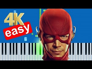 The Flash Theme Song (Easy) Beginner Piano Tutorial 4K