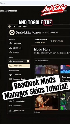 Deadlock Mods Manager Skins Tutorial 👀 How To Use Custom Map UI Icons #deadlock #fpsgames #newgame