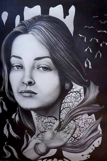 Graphite Pencil Drawing ''wish Tree'' - Etsy