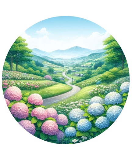 Spring Landscape Sticker Set 9 X 9 Cm: Waterproof Car Stickers, Flower Meadow, Nature, Spring Decoration - Etsy