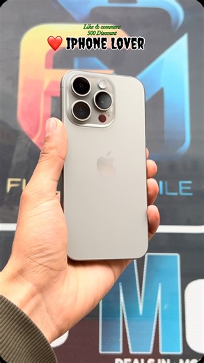 FUTURE_MOBILE_KOKERNAG on Instagram: "iPhone 15 Pro 128GB Indian 🇮🇳 Battery 🔋 87% With 📦 Box Cable Condition 💯 Like Follow & Share 500 Discount 👍 @future__mobile #futuremobilekokernag #viral #instagram #viralvideos #explore"